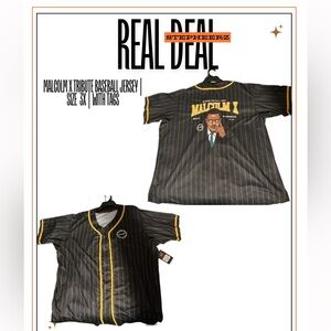 Malcolm X Tribute Baseball Jersey | Size 3X | With Tags